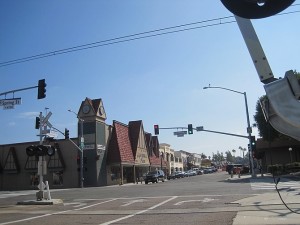 Small town street corner