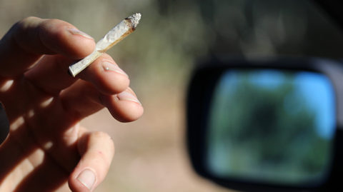 Smoking marijuana in car